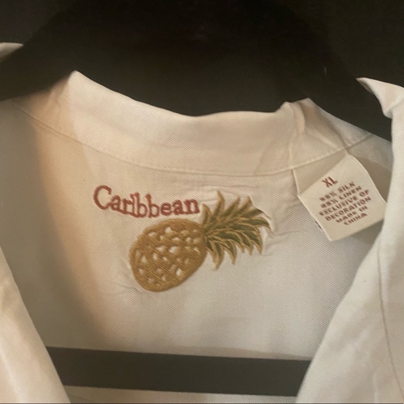 Men’s short sleeve shirt,  extra-large, 55% silk 45% linen, - Picture 2 of 4